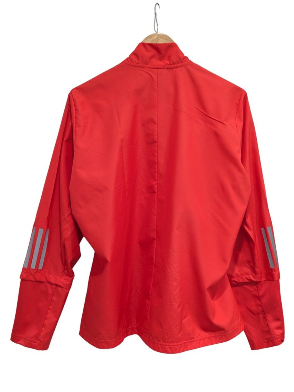 Adidas Climalite Women’s Running Jacket Size L Coral Red Reflective - Picture 3 of 8